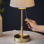 Rona - Vanity Satin Brass Table Lamp with Vintage White Shade