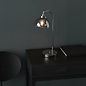 Casper -Modern Nickel and Smokey Glass Table Lamp