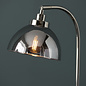 Casper -Modern Nickel and Smokey Glass Table Lamp