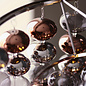 Edina - Chrome, Copper and Smokey Glass 3 Light Pendant