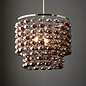 Edina - Chrome, Copper and Smokey Glass 3 Light Pendant