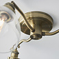 Shenna - Resto Industrial 3 Light Brass Semi Flush Ceiling Light