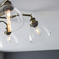 Shenna - Resto Industrial 5 Light Brass Semi Flush Ceiling Light