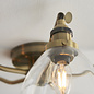 Shenna - Resto Industrial 5 Light Brass Semi Flush Ceiling Light