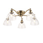 Shenna - Resto Industrial 5 Light Brass Semi Flush Ceiling Light