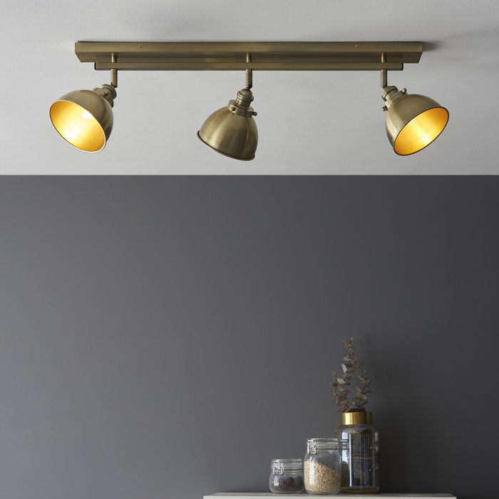 Wilna - Brass 3 Light Bar Spotlight