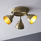 Wilna - Brass 3 Light Round Spotlight