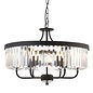 Beata - Round Black & Glass Ceiling Light