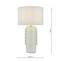 Bauble - Ivory & Gold Ceramic Table Lamp with White Shade