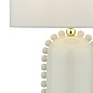 Bauble - Ivory & Gold Ceramic Table Lamp with White Shade