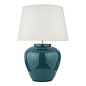 Aria - Blue Glaze Ceramic Table Lamp with Ivory Shade