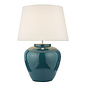 Aria - Blue Glaze Ceramic Table Lamp with Ivory Shade