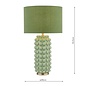 Renea - Brass & Green Ceramic Table Lamp with Shade