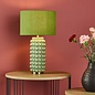 Renea - Brass & Green Ceramic Table Lamp with Shade