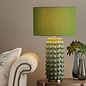 Renea - Brass & Green Ceramic Table Lamp with Shade