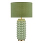 Renea - Brass & Green Ceramic Table Lamp with Shade