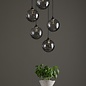 Fergie - 5 Light Chrome and Smoked Glass Cluster Pendant