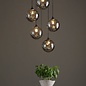 Fergie - 5 Light Chrome and Smoked Glass Cluster Pendant