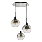 Lucy - Black and Ombre Smoked Glass 3 Light Cluster Light