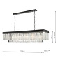 Darcy - Anthracite & Crystal 6 Light Bar Pendant