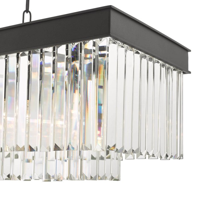 Darcy - Anthracite & Crystal 6 Light Bar Pendant