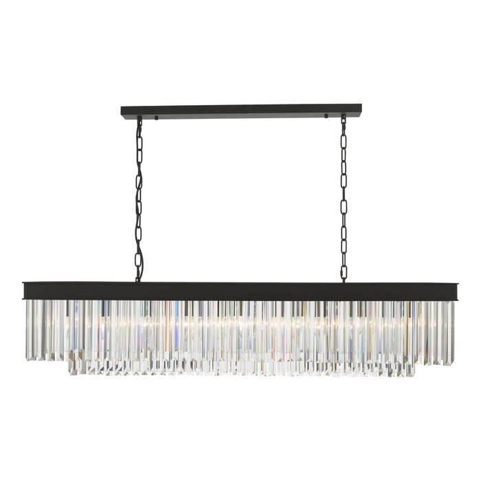 Darcy - Anthracite & Crystal 6 Light Bar Pendant