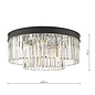 Darcy - Anthracite & Crystal 6 Light Flush Light