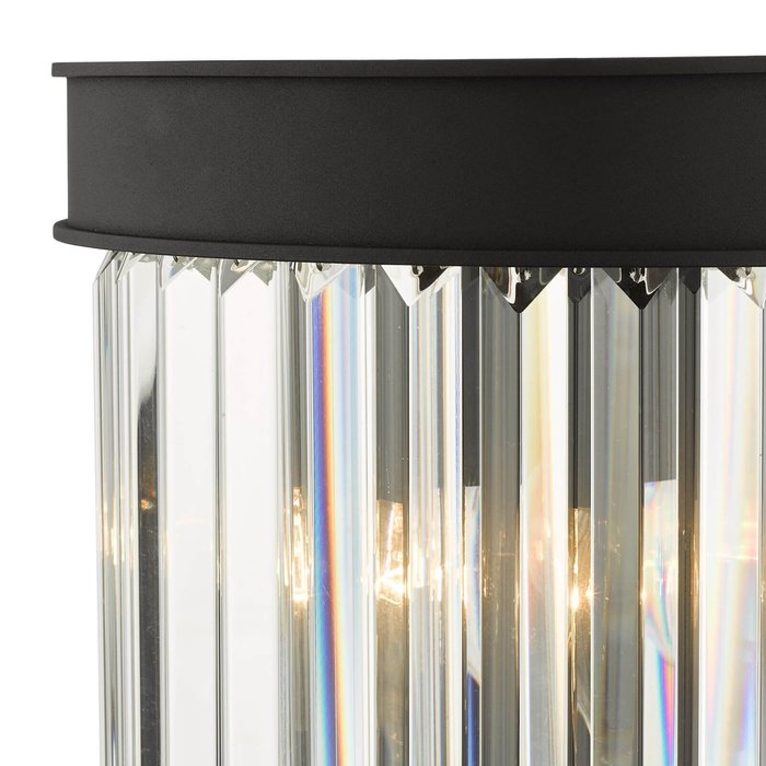 Darcy - Anthracite & Crystal 2 Light Wall Light