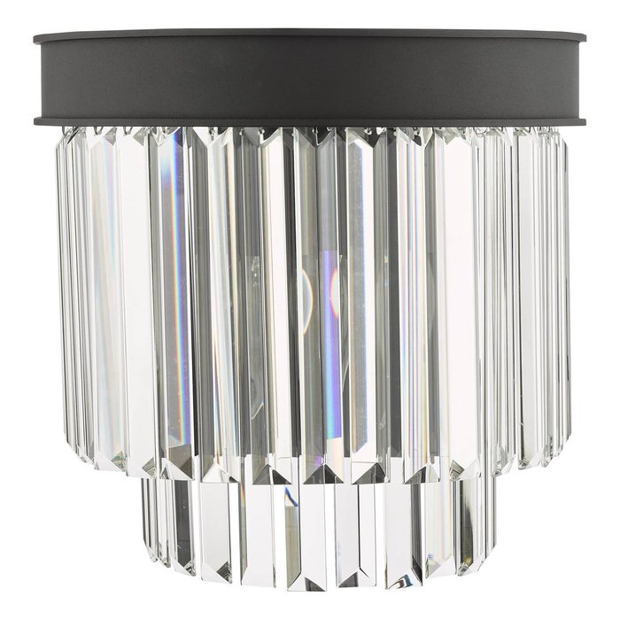 Darcy - Anthracite & Crystal 2 Light Wall Light