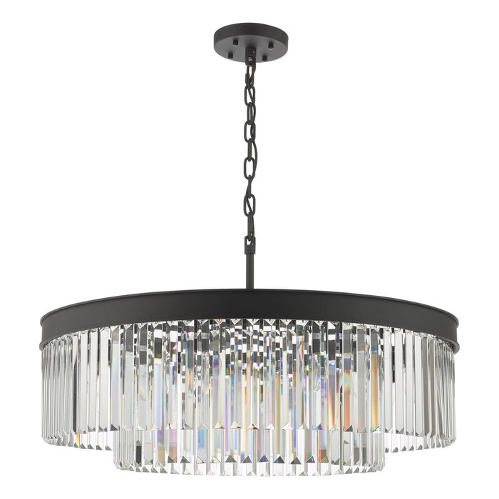 Darcy - Anthracite & Crystal 8 Light Chandelier