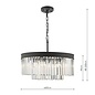 Darcy - Anthracite & Crystal 6 Light Chandelier