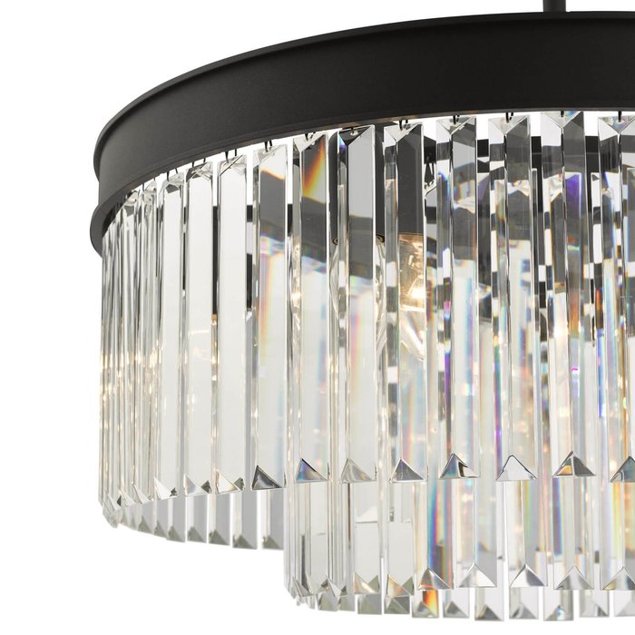 Darcy - Anthracite & Crystal 6 Light Chandelier