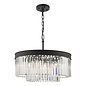 Darcy - Anthracite & Crystal 6 Light Chandelier