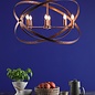 Nicola - Mottled Copper 8 Light Armed Chandelier Pendant