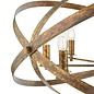 Nicola - Mottled Copper 8 Light Armed Chandelier Pendant