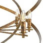 Nicola - Mottled Copper 8 Light Armed Chandelier Pendant