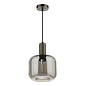 Emma - Polished Nickel and Smoked Glass Pendant Light