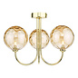 Jenny - Gold and Champagne Dimpled Glass 3 Lt Semi-Flush