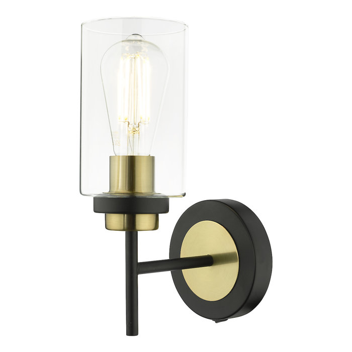 Mable - Refined Industrial Style Satin Black Wall Lamp