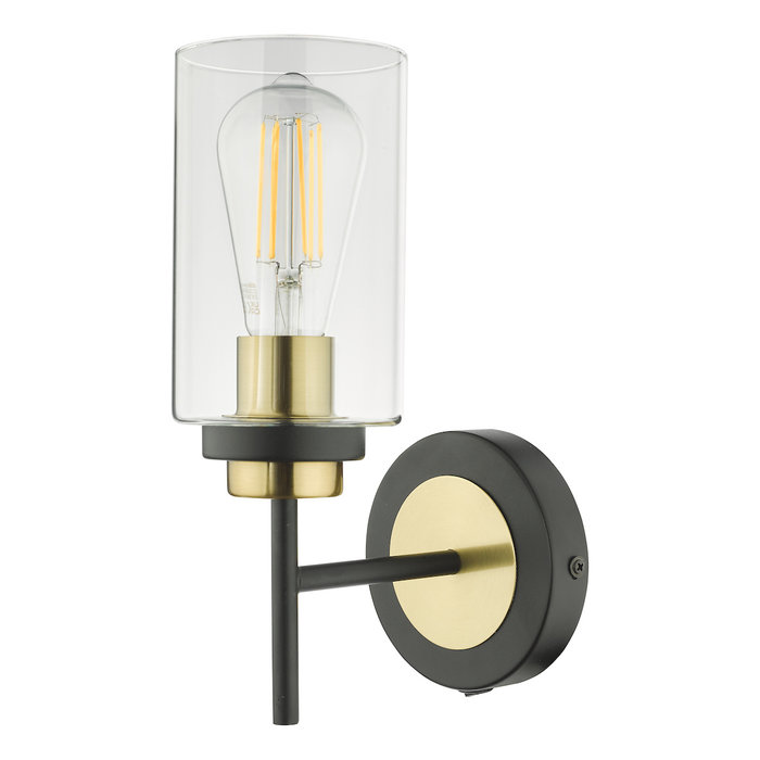 Mable - Refined Industrial Style Satin Black Wall Lamp