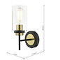 Mable - Refined Industrial Style Satin Black Wall Lamp