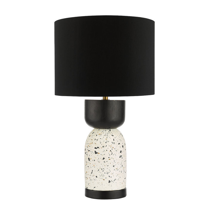 Harri - Black and White Wood Table Lamp with Shade