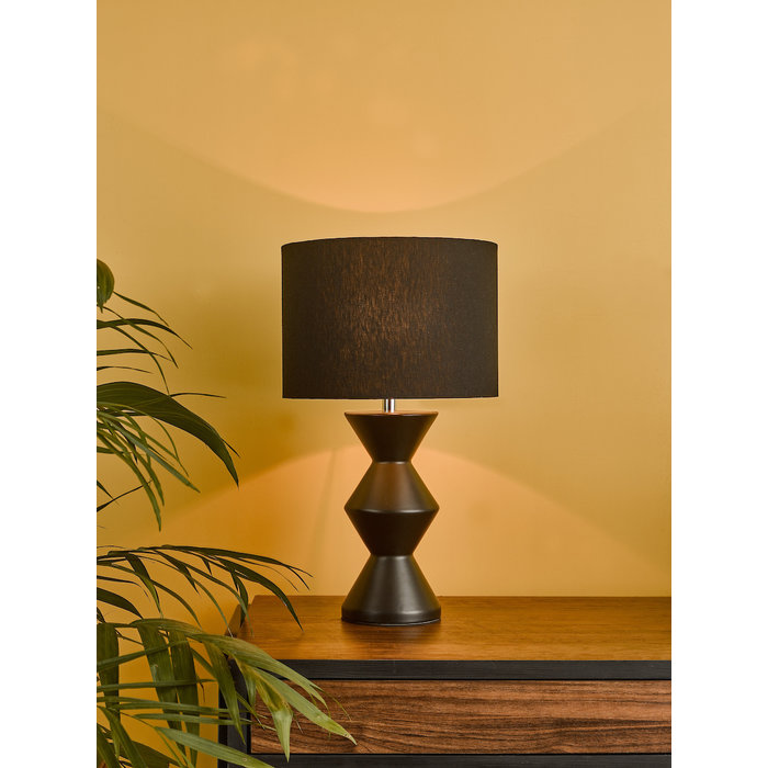 Maxi - Black Ceramic Table Lamp with Shade