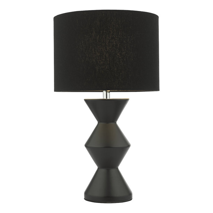 Maxi - Black Ceramic Table Lamp with Shade