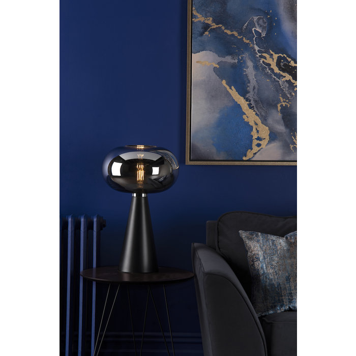 Jaxxon - Black and Smoked Glass Modern Table Lamp