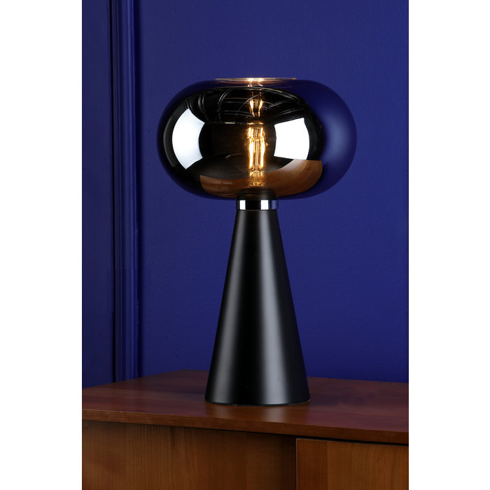 Jaxxon - Black and Smoked Glass Modern Table Lamp