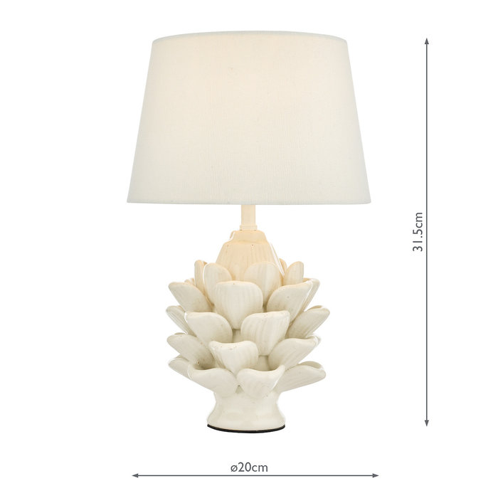 Sali - Cream Artichoke Table Lamp with Shade