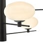 Black Feature Pendant Light – Robin - Mid Century Modern Opal Glass - 6 Light