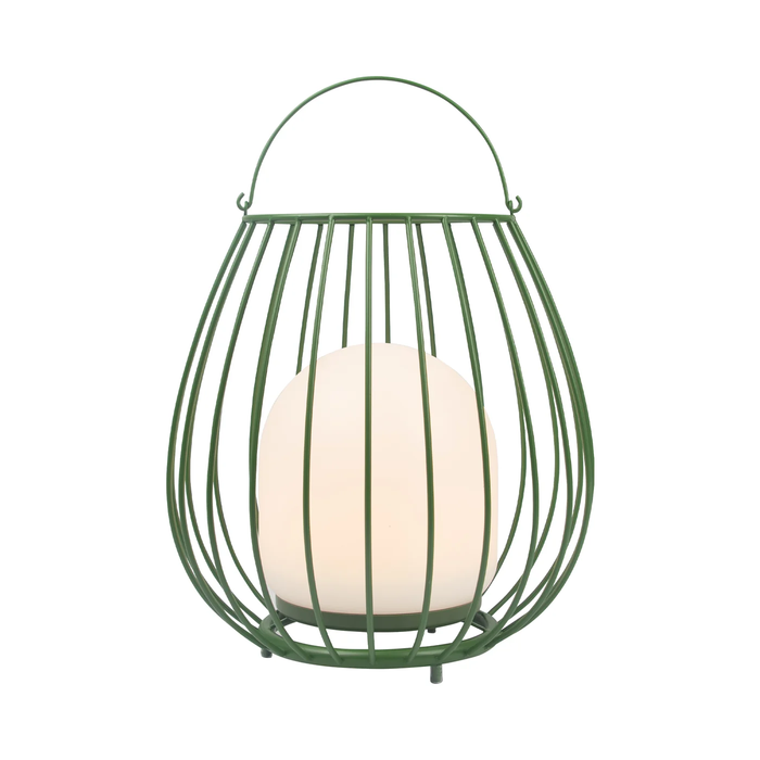 Jamie - Basket Rechargeable and Dimmable Table Lamp in Green