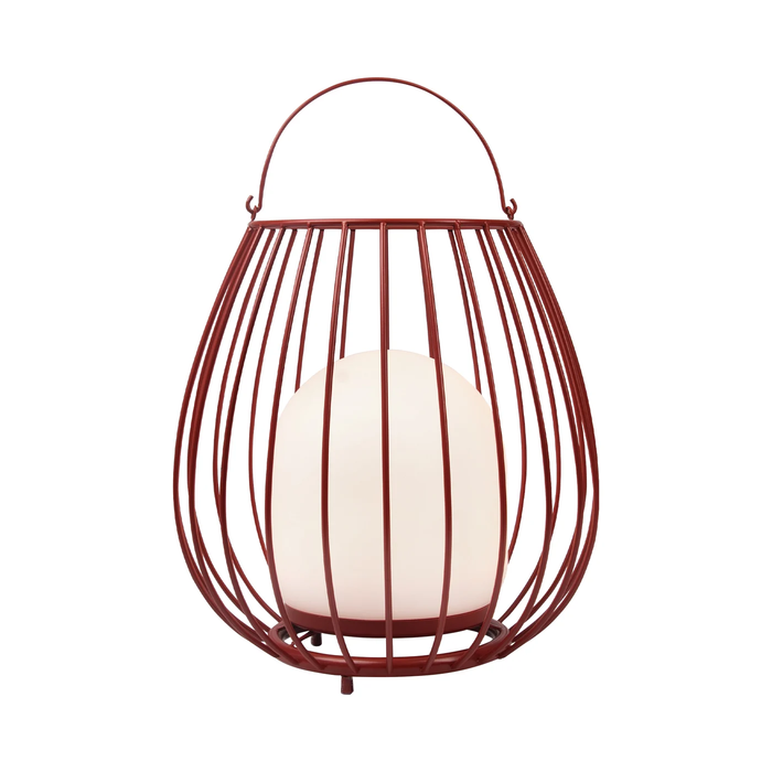 Jamie - Basket Rechargeable and Dimmable Table Lamp in Red